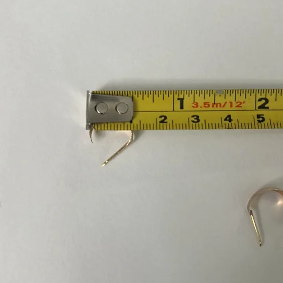 14k yellow, white and rose gold hoops. - Picture 6 of 7